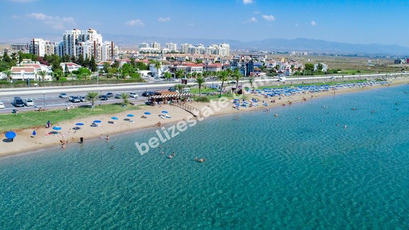 Kuzey Kıbrıs'ın En Güzel Plajlarına Sahip İskele Long Beach'te Havuzlu Site İçinde Satılık 1+1 Daire -Habibe Çetin 05338547005