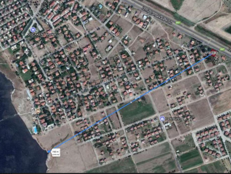 Balıkesir Ayvalık Altınovada Yola Sıfır Satılık Villa İmarlı  420 m2 Arsa Dursunoğlundan