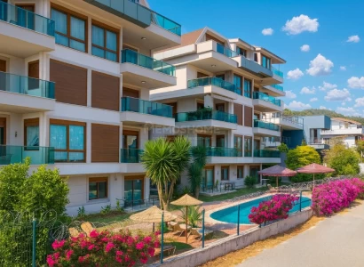 Роскошный Садовый Дуплекс Кючюкхасбахче