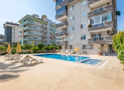 Kestel Gemeubileerd 1+1 Appartement Zeezicht