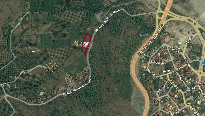 Land for sale in Kemer Çamyuva