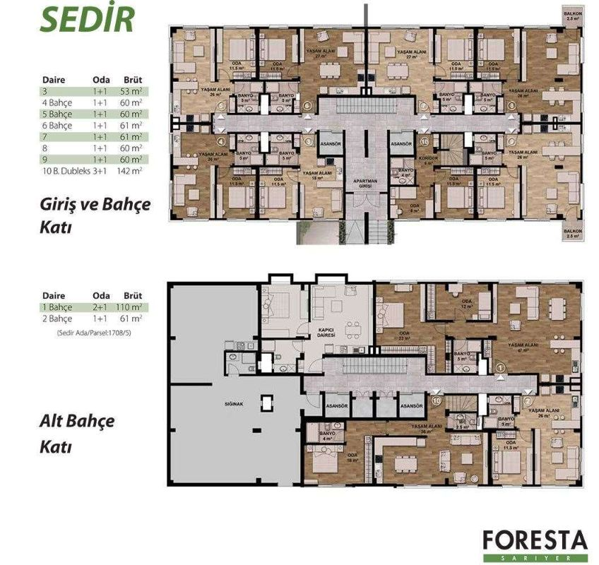Topraktan Daire | Foresta Sarıyer Evleri Projesi | SARIYER | İSTANBUL | 214 Satılık Daire