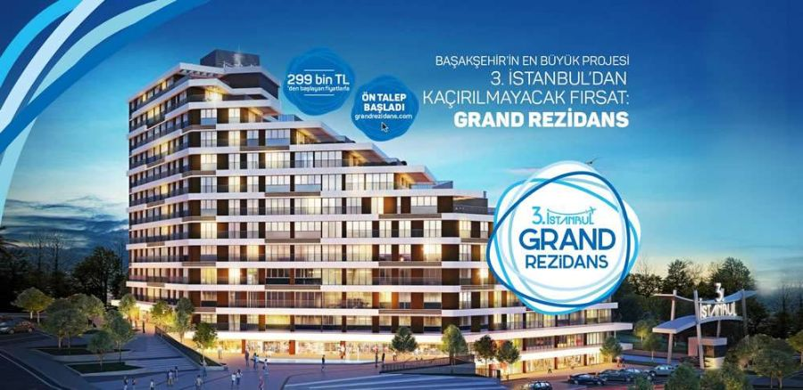 Topraktan Daire | Grand Rezidans Projesi | BAŞAKŞEHİR | İSTANBUL |  Satılık Daire