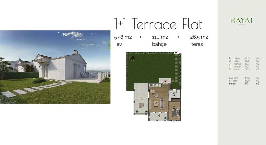 Topraktan Daire | Hayat Foça Projesi | FOÇA | İZMİR | 9 Satılık Daire