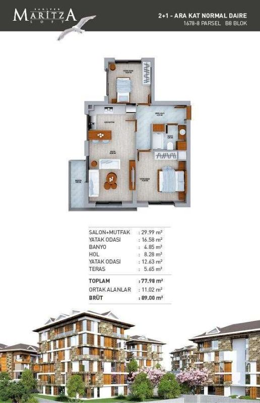 Topraktan Daire | Meriç Loft Sarıyer Projesi | SARIYER | İSTANBUL | 119 Satılık Daire