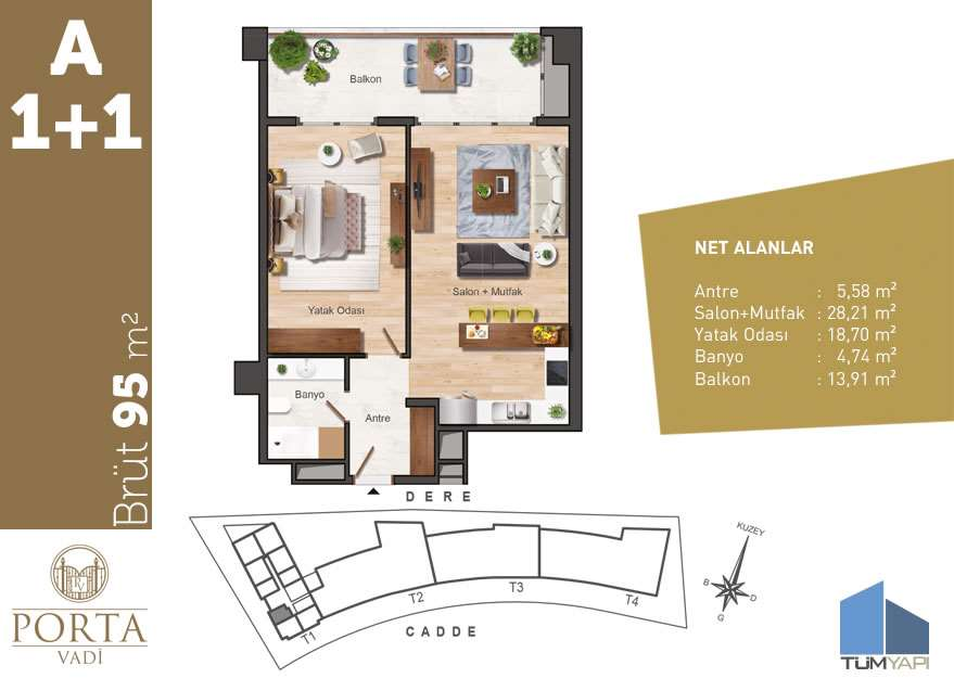 Topraktan Daire | Porta Vadi Projesi | KAĞITHANE | İSTANBUL | 76 Satılık Daire