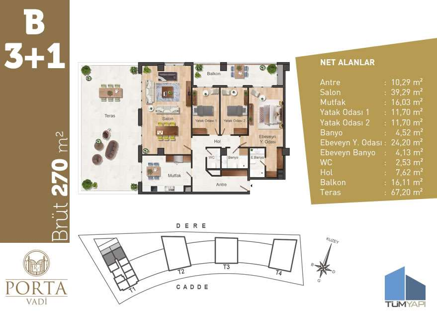 Topraktan Daire | Porta Vadi Projesi | KAĞITHANE | İSTANBUL | 76 Satılık Daire