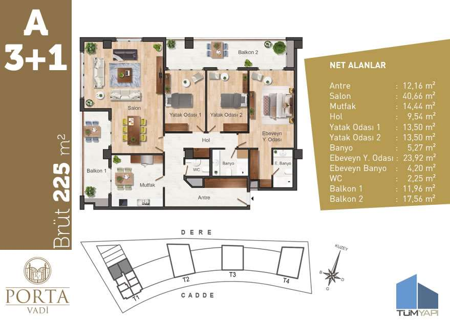 Topraktan Daire | Porta Vadi Projesi | KAĞITHANE | İSTANBUL | 76 Satılık Daire