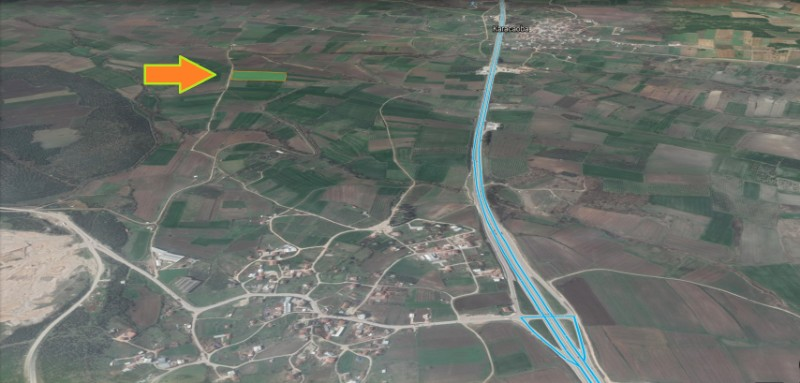 DijitalEmlak 'tan Nilüfer Başköy'de Hızla Gelişen bölgede yola cepheli 25 Dönüm Satılık Kıymetli Arazi.