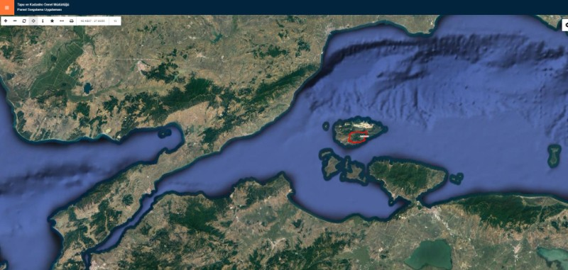 DijitalEmlak'tan Marmara Adası Topağaç'ta Satılık 412 m2 Arsa.