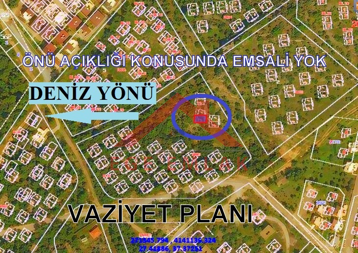 DİDİM AKBÜK YENİPINAR'DA SATILIK DENİZ MANZARALI EMSALSİZ ARSA