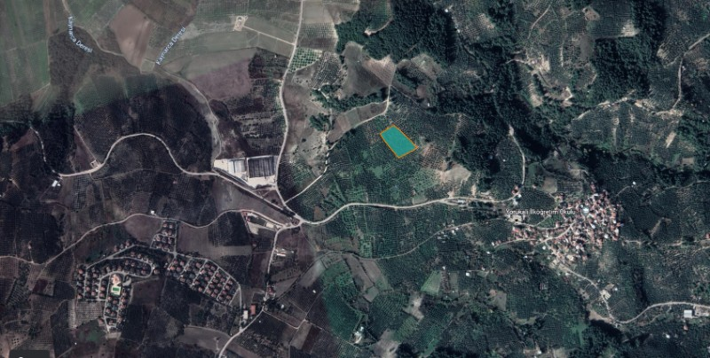 DijitalEmlak tan Mudanya Yörükali'de Satılık 8.650 m2 Deniz manzaralı Satılık Arazi.