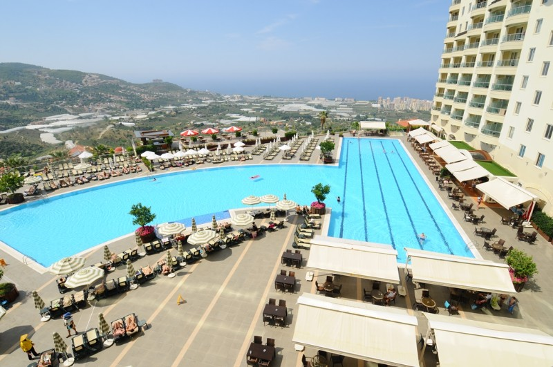 Hotel Concept 1+1 Flat with Sea View in a Fully Active Complex in Alanya Mahmutlar