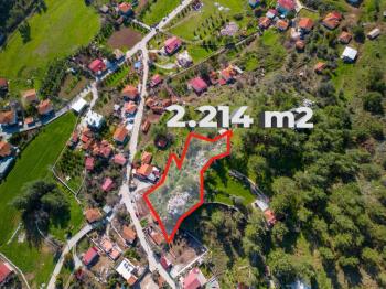 Marmaris Hisarönü Köy İçi İmarlı 2.214 m2 Deniz Manzaralı Arsa