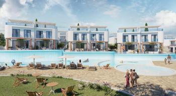Kıbrıs Girne Lapta da Denize Sıfır Özel Yüzme Havuzlu Ödeme planlı Muhteşem 3+1 Villalar