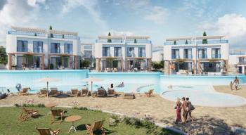 Kıbrıs Girne Lapta da Denize Sıfır Özel Yüzme Havuzlu Ödeme planlı Muhteşem 3+1 Villalar