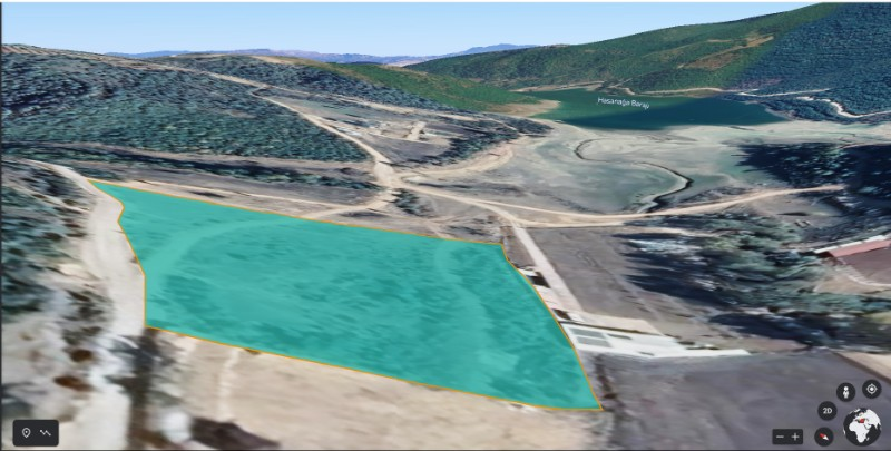 DijitalEmlak'tan Nilüfer Hasanağa'da Baraj Manzaralı Doğa İçinde Satılık 8.450 m2 Kıymetli Arazi.