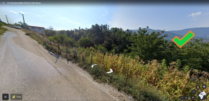 DijitalEmlak'tan Osmangazi Güneybudaklar Köyüne 150 m mesafede 930 m2 Satılık Yatırımlık Kıymetli Arazi.