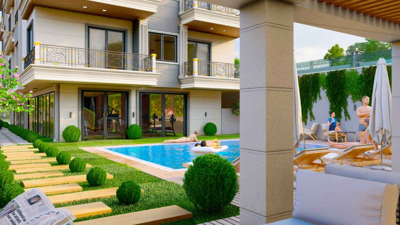 Fully Activity Luxury Apartments in Alanya Demirtaş