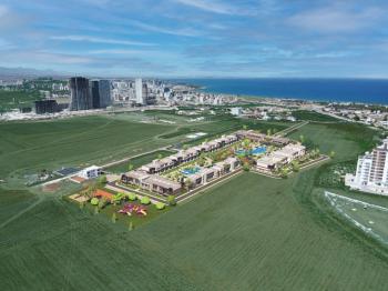 Kıbrıs İskele Long Beach Bölgesinde Site İçerisinde Satılık 1+1Bahçe katı ve Teras Daire