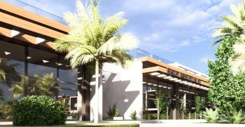 Kıbrıs İskele Long Beach Bölgesinde Site İçerisinde Satılık 1+1Bahçe katı ve Teras Daire
