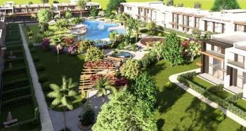 Kıbrıs İskele Long Beach Bölgesinde Site İçerisinde Satılık 1+1Bahçe katı ve Teras Daire