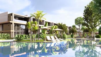 Kıbrıs İskele Long Beach Bölgesinde Site İçerisinde Satılık 1+1Bahçe katı ve Teras Daire