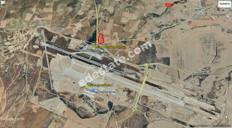 Lefkoşa Ercan Havalimanı Karşısı Satılık Arazi