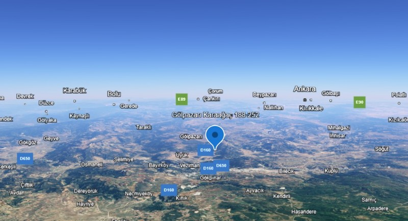 Bilecik Gölpazarı Karaağaç'ta Tarım İçin Uygun 1.386 m2 Satılık Tarla