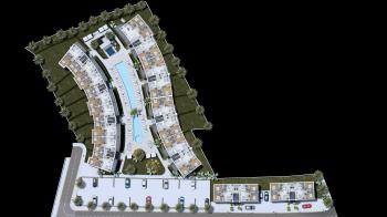 KIBRIS GİRNE LAPTA BÖLGESİNDE HAVUZLU SİTE İÇERİSİNDE BAHÇE KATI VEYA ÇATI TERASLI SATILIK 2+1 DAİRE