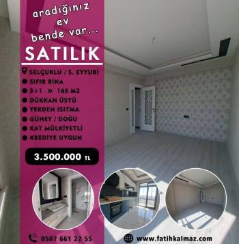 Konya / Selçuklu / Satılık Daire S. Eyyubi Mah. DükkanÜzeri 3+1