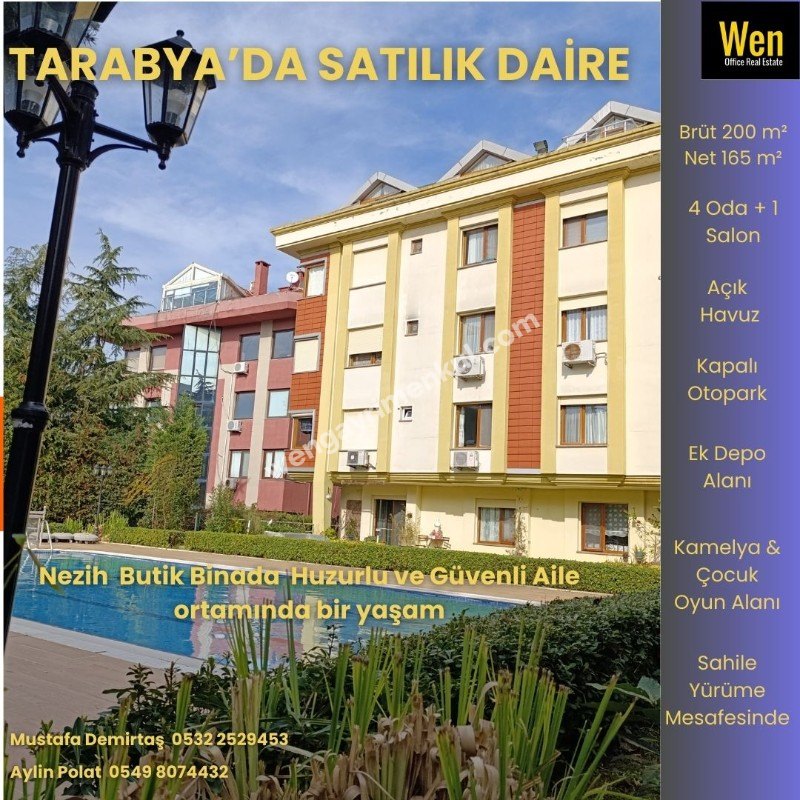 Sarıyer Tarabya'da Havuzlu Butik Binada Satılık 4+1 200 m2 Daire