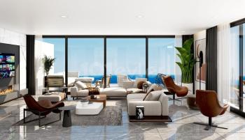 Kıbrıs Girne Çatalköy Bölgesinde Denize Sıfır 960 m2 Arsa İçerisinde 5+1 Süper Lüks Türk Tapulu Villa