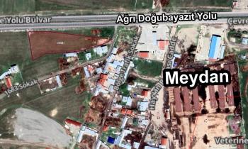 MEYDANA VARMADAN (HAYVAN PAZARINA)  8200M2 ASFALT YOLA CEPHELİ SATILIK TARLA