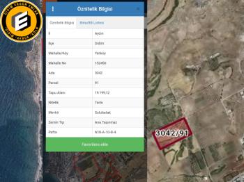 DİDİM YALI KÖY MEVKİİN DE SATILIK ARAZİ ( EK : 1044 )