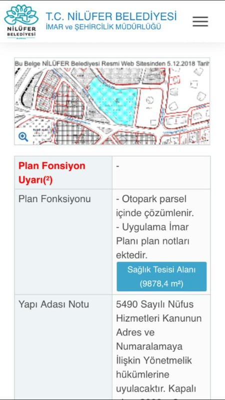 DijitalEmlak'tan Nilüfer Odunluk'ta Satılık 10 dönüm Hastane Arsası.