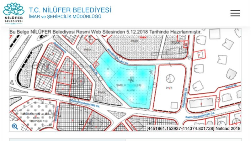 DijitalEmlak'tan Nilüfer Odunluk'ta Satılık 10 dönüm Hastane Arsası.