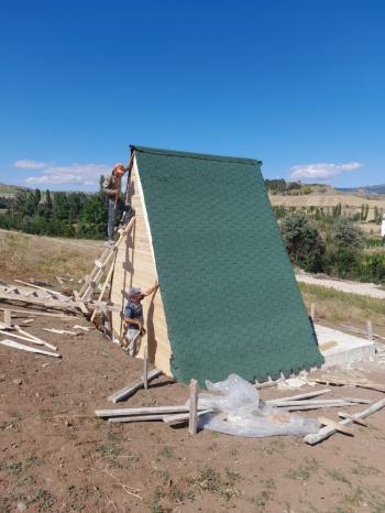 GÜVENAY - ÇORUM SARMAŞA KÖYÜ KARŞISINDA 500 M² SATILIK  BAHÇE