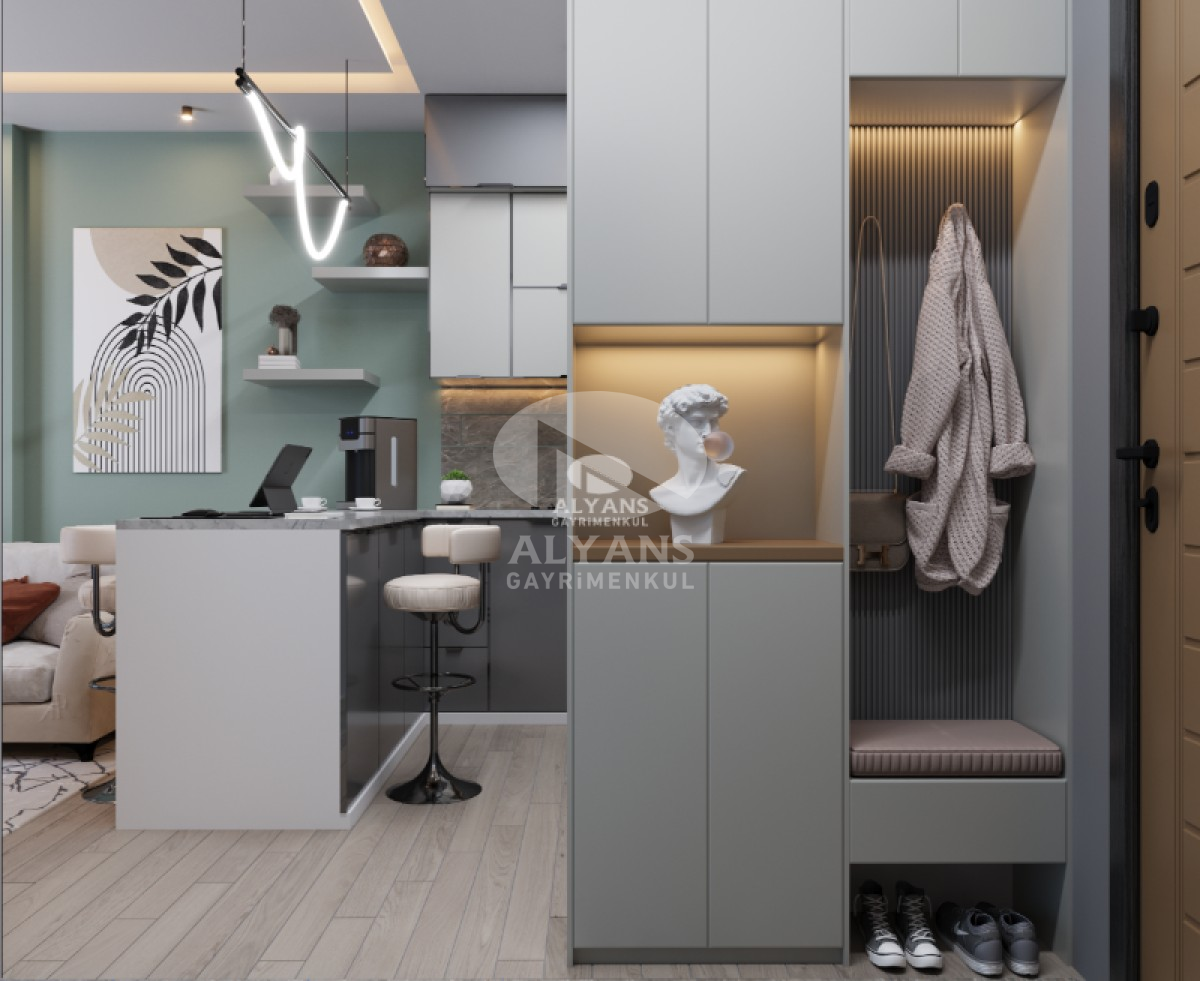 ALYANS'TAN DENİZE 70 MT MESAFEDE FULL SOSYAL ALANLI GENİŞ 1+1