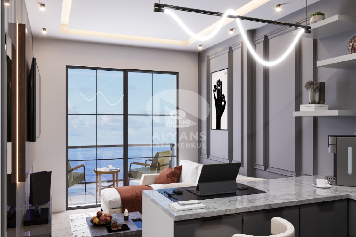 ALYANS'TAN DENİZE 70 MT MESAFEDE FULL SOSYAL ALANLI GENİŞ 1+1