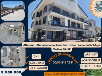 Didim Altınkum Mahallesin de Denize Yakın Ara Kat 3+1 Açık Mutfak Satılık Daire (1095 )