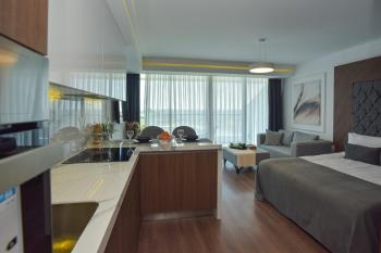 KKTC İskele'nin En İyi Projesi Grand Sapphire'de C Blokta Deniz Manzaralı Satılık 1+0 Fırsat Daire