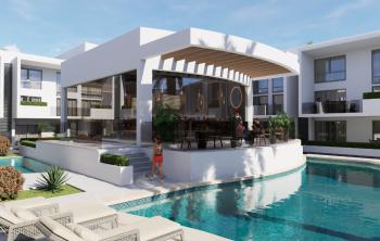 KKTC İskele Long Beach'te Merit Royal Garden'a 750 Metre Site İçerisinde Satılık 3+1 Lüks Penthouse Daireler