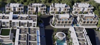 KKTC İskele Long Beach'te Merit Royal Garden'a 750 Metre Site İçerisinde Satılık 3+1 Lüks Özel Havuzlu İkiz Villalar