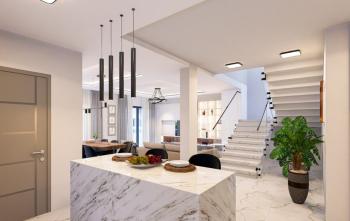 KKTC İskele Long Beach'te Merit Royal Garden'a 750 Metre Site İçerisinde Satılık 3+1 Lüks Özel Havuzlu İkiz Villalar