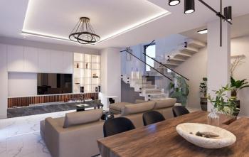 KKTC İskele Long Beach'te Merit Royal Garden'a 750 Metre Site İçerisinde Satılık 3+1 Lüks Özel Havuzlu İkiz Villalar
