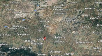 GÜVENAY - ÇORUM OVASARAY - GÜVEÇLİ ARASI 1,600 M² SATILIK TARLA 