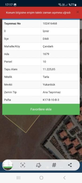 11 Dönüm  m² Süper Arsa.