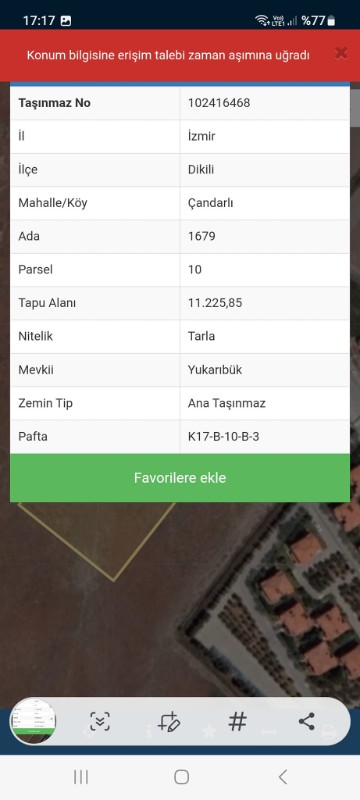 11 Dönüm  m² Süper Arsa.