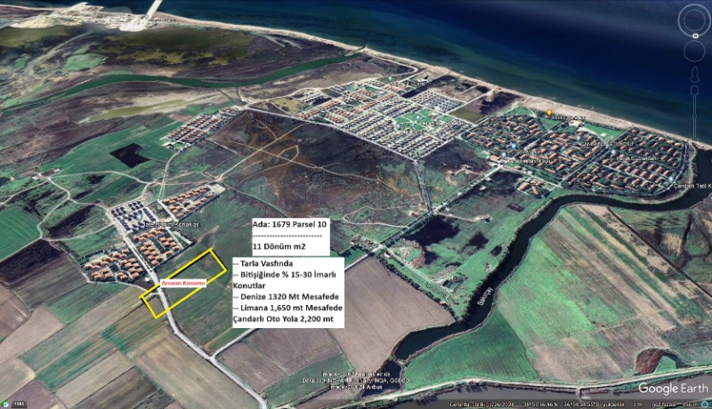 11 Dönüm  m² Süper Arsa.